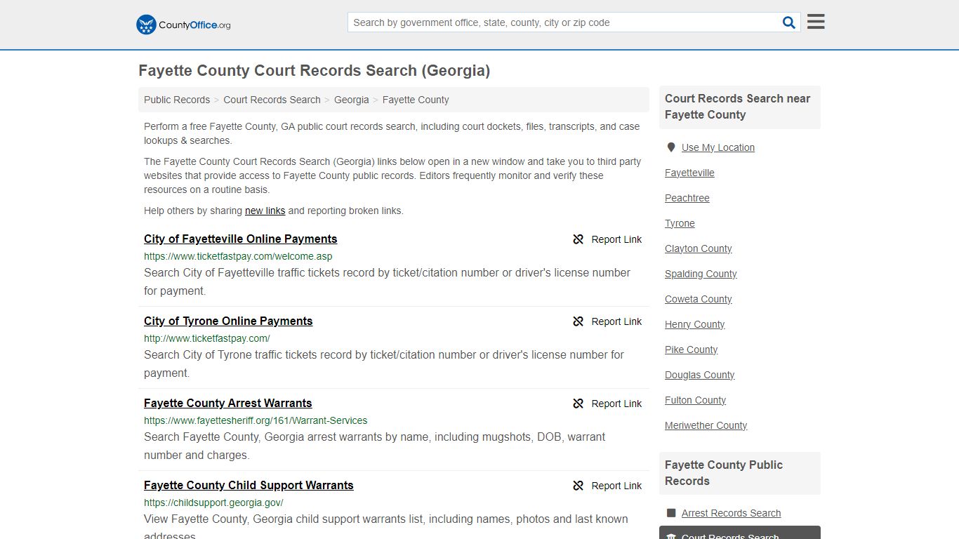 Fayette County Court Records Search (Georgia) - County Office