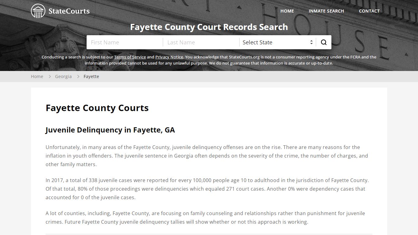 Fayette County, GA Courts - Records & Cases - StateCourts